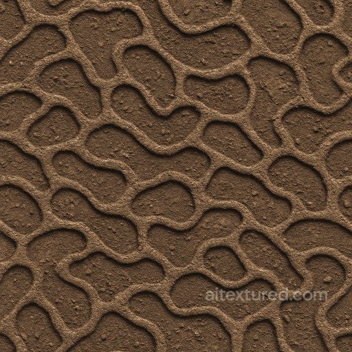 Patterned Soil Seamless Texture seamless Basic-materials PBR texture