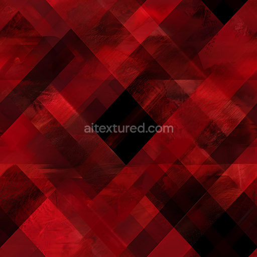 Seamless 3D PBR Red Brushed Metal Plate Texture with Geometric Pattern