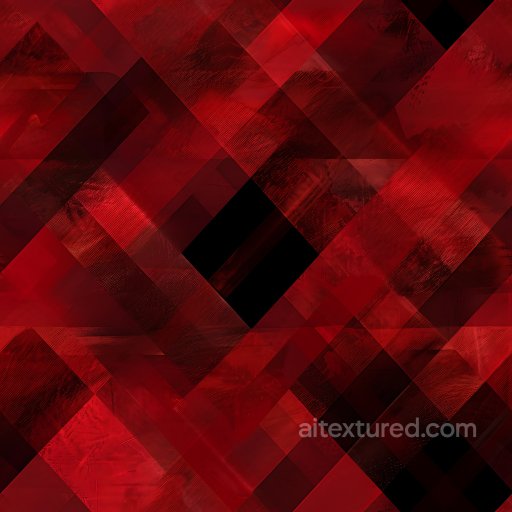 Plaid - Seamless 3D PBR Red Brushed Metal Plate Texture with Geometric Pattern texture preview