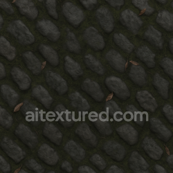 seamless Seamless 3d texture pbr 8k spooky cobblestone path with moss and damp stone texture 8k free download PBR