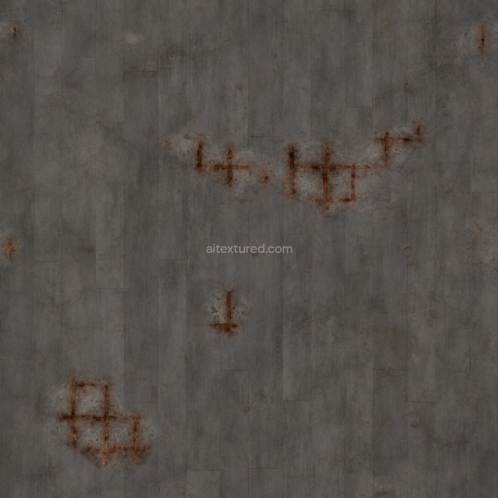 Seamless PBR concrete texture with a weathered appearance