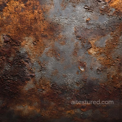 Rusty Metal Texture with Cracks and Corroded Holes seamless Rust PBR texture