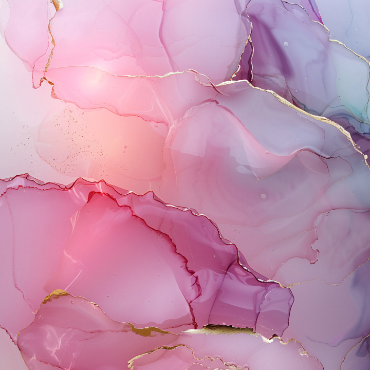 Alcohol Ink Featuring Soft Pink and Purple Translucent Layers with Eleg… seamless PBR texture preview