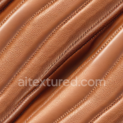 seamless Seamless 3D PBR Quilted Brown Leather Upholstery Texture with Pebbled and Smooth Panels texture 8k free download PBR