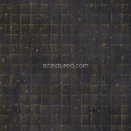Roof Tile Seamless Pbr Texture Dark Weathered