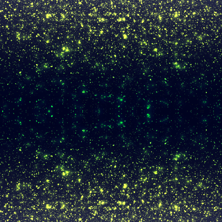 Glowing Starry Night Dust with Yellow-Green Sparks seamless PBR texture preview