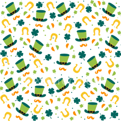 seamless Seamless 3D PBR St Patrick festive pattern texture with hats and shamrocks texture 8k free download PBR