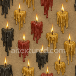 seamless Seamless 3d texture pbr 8k candle wax drip with wax residue and black candle surface texture 8k free download PBR