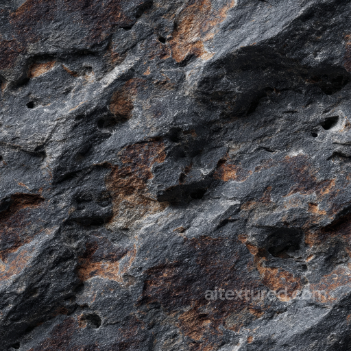 Rocky Cliff Wall PBR Texture with Rust and Erosion Details seamless Stone PBR texture