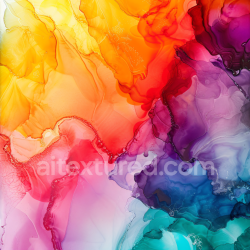seamless Seamless 3D Alcohol Ink PBR Texture Featuring Vibrant Multicolor Fluid Swirls and Translucent Layers texture 8k free download PBR