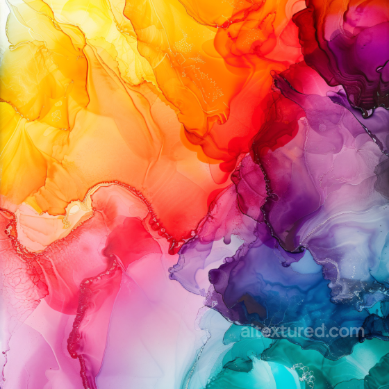 Alcohol Ink PBR Texture Featuring Vibrant Multicolor Fluid Swirls and Translucent Layers Alcohol ink texture preview