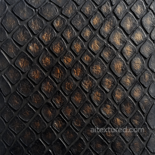 Of Dark Reptilian Skin With Scaled Pattern And Natural Roughness seamless Skin PBR texture