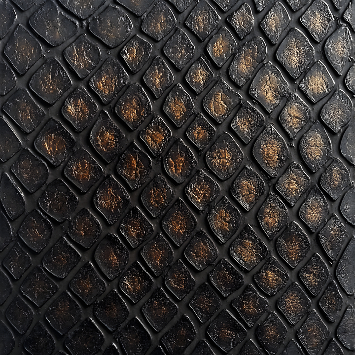 Of Dark Reptilian Skin With Scaled Pattern And Natural Roughness seamless PBR texture preview