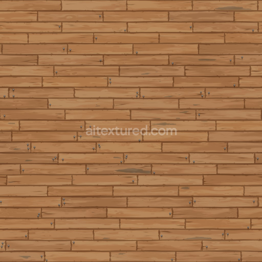 Hand Painted Handpainted Plancks Wood Floor — Seamless PBR Texture