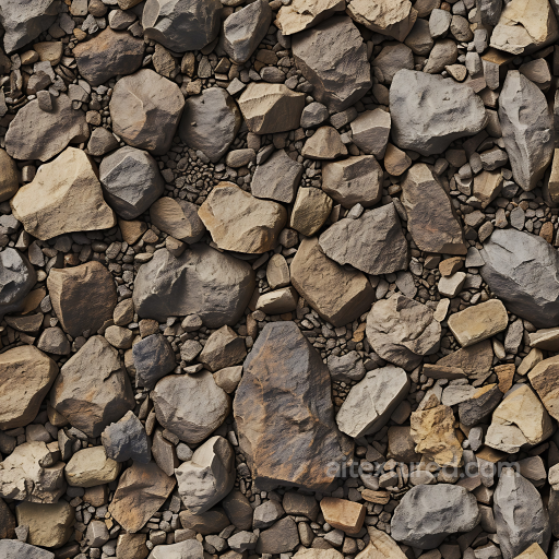 Rocky Ground PBR Texture Featuring Natural Pebbles and Rough Stones seamless Stone PBR texture