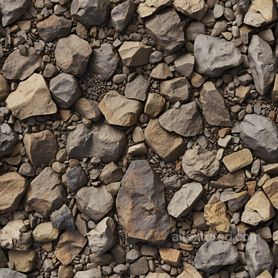 Rocky Ground PBR Texture Featuring Natural Pebbles and Rough Stones Stone texture preview