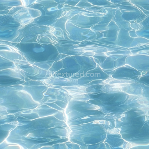 Seamless 3D PBR Pool Water Texture Featuring Soft Ripples and Brilliant Reflections