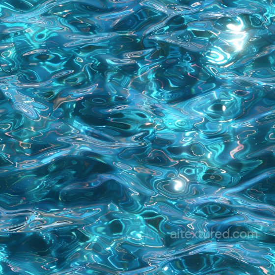 Glossy Liquid Water Seamless Texture with Reflective Highlights Glossy texture preview