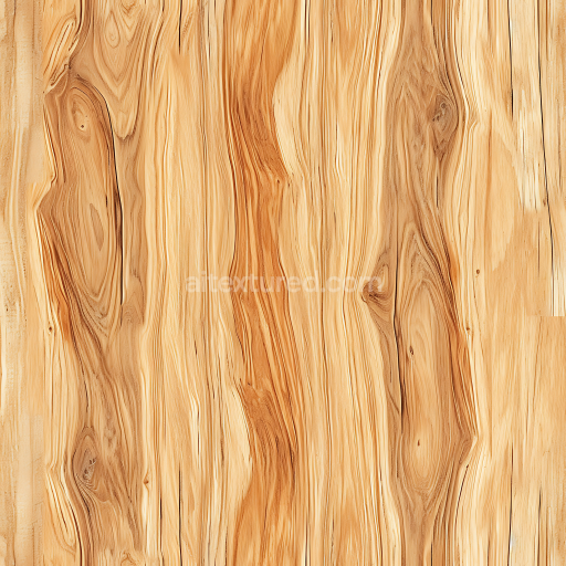 Seamless 3D Pine Wood PBR Texture with Light Warm Grain Pattern