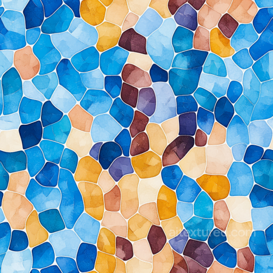 Mosaic PBR Texture Featuring Multicolored Glass-Like Stone Chips Mosaic texture preview