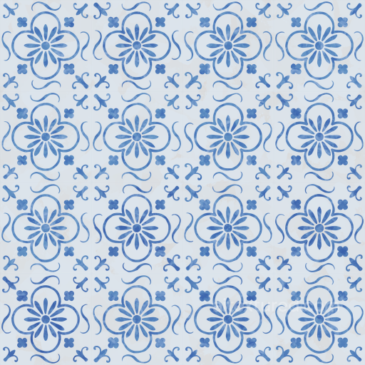 Portuguese Azulejos Tile Texture seamless Ceramic-tile PBR texture