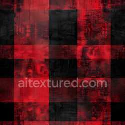 seamless Seamless 3D PBR Texture Featuring Red and Black Grunge Plaid Pattern texture 8k free download PBR