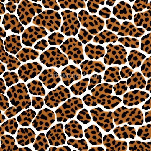 Seamless 3D PBR Leopard Print Texture with Rich Brown and Black Spots