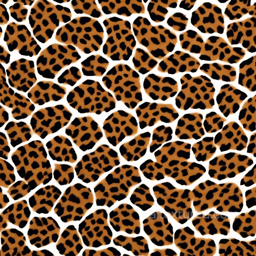 Leopard Print Texture with Rich Brown and Black Spots seamless Leopard Print PBR texture