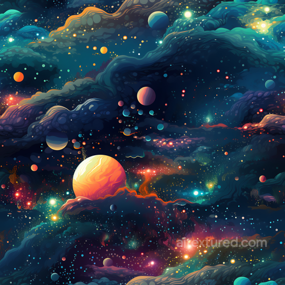 Space Texture Featuring Vivid Nebulae and Diverse Planets Star, space, planets texture preview
