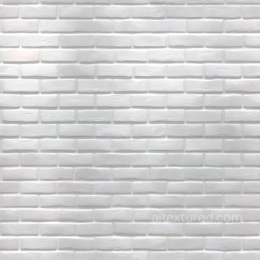 White Cracked Brick Wall PBR Texture with Subtle Damage seamless Brick PBR texture