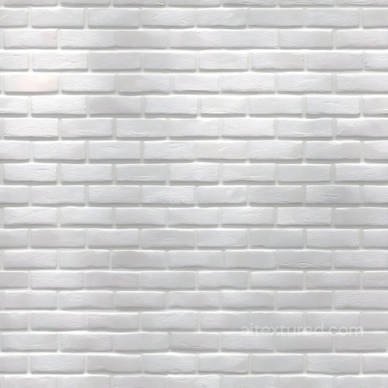 White Cracked Brick Wall PBR Texture with Subtle Damage Brick texture preview