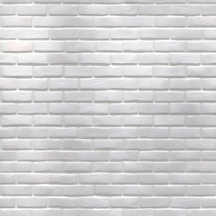 White Cracked Brick Wall with Subtle Damage seamless PBR texture preview