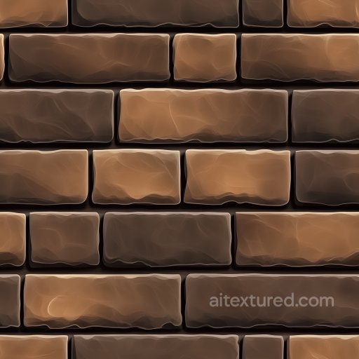 Cracked Brick Wall PBR Texture with Rich Brown and Dark Shadows seamless Brick PBR texture