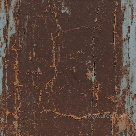 Rusty Metal PBR Texture Featuring Cracks and Peeling Paint Rust texture preview