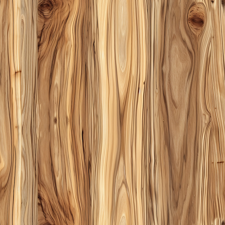 Light Hickory Wood with Natural Knots & Grain seamless PBR texture preview