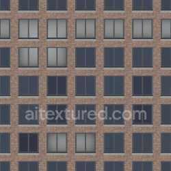 seamless Brick Facade Tileable Urban Modern Design Texture Seamless Building Windows texture 8k free download PBR
