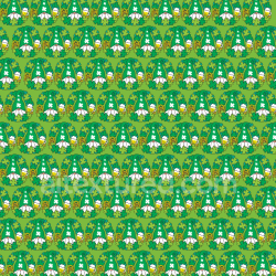 seamless Seamless 3D PBR texture of St Patrick cartoon gnome with shamrocks and beer texture 8k free download PBR