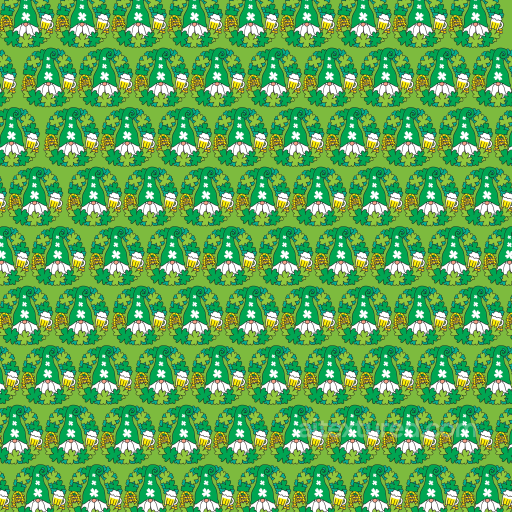 Of St Patrick Cartoon Gnome With Shamrocks And Beer seamless St patrick digital paper bundle PBR texture