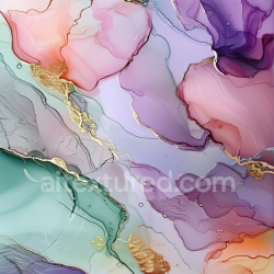seamless Seamless 3D Alcohol Ink PBR Texture Featuring Pastel Hues and Delicate Gold Veins texture 8k free download PBR