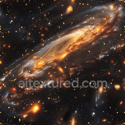 seamless Seamless 3D PBR Space Texture Featuring Glowing Galaxy and Starfield in Warm Hues texture 8k free download PBR
