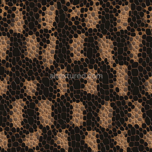 Seamless 3D PBR Texture of Natural Brown Leathery Skin with Organic Scale Pattern
