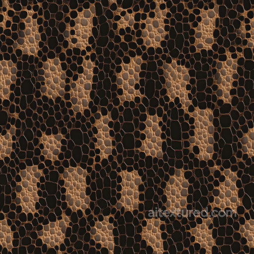 Natural Brown Leathery Skin Seamless Texture with Organic Scale Pattern seamless Skin PBR texture