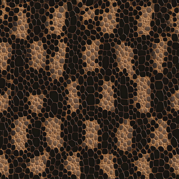 Natural Brown Leathery Skin with Organic Scale Pattern seamless PBR texture preview