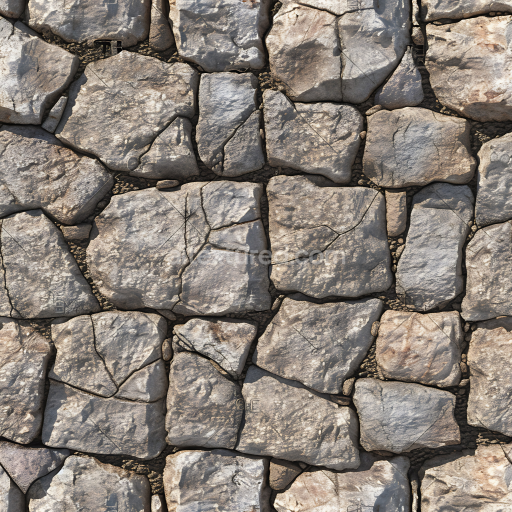 Seamless 3D PBR Weathered Stone Wall Texture with Natural Cracks and Earthy Tones