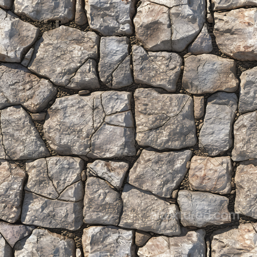 Weathered Stone Wall Texture with Natural Cracks and Earthy Tones seamless Stone PBR texture