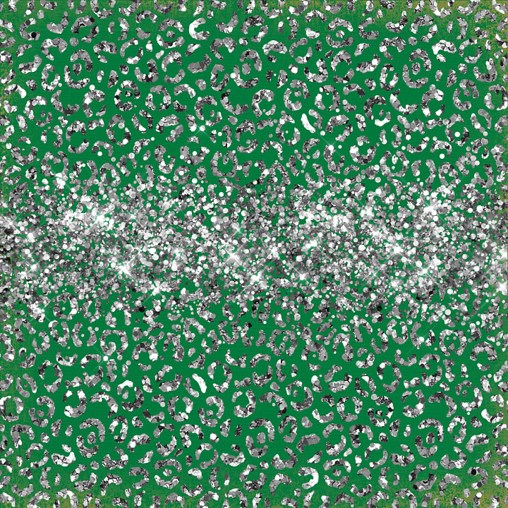 with Green Glitter Leopard Print Pattern seamless PBR texture preview