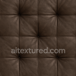 seamless Seamless 3D Texture PBR 8K Quilted Dark Brown Leather with Soft Grain texture 8k free download PBR