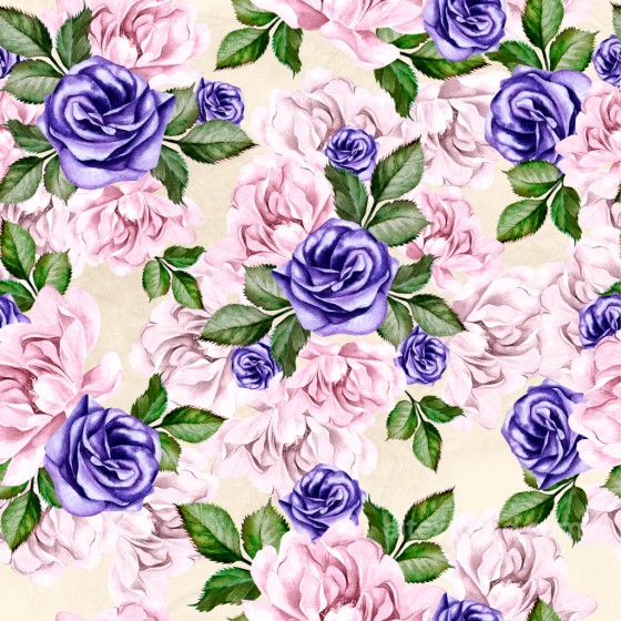 Featuring Hand-Painted Purple and Pink Roses on Fabric Background Flower texture preview
