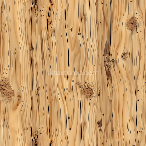 Preview — Seamless 3D Pine Wood Planks PBR Texture Featuring Natural Knots and Grain