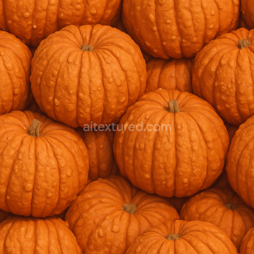 Seamless 3D Texture PBR 8K Halloween Pumpkin Skin Surface
